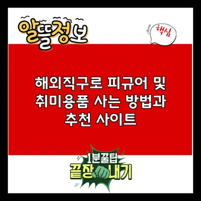 해외직구로 피규어 및 취미용품 사는 방법과 추천 사이트