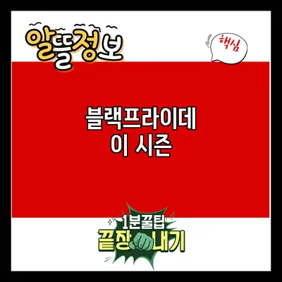 블랙프라이데이 시즌