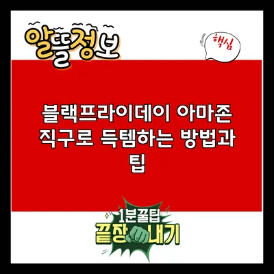 블랙프라이데이 아마존 직구로 득템하는 방법과 팁