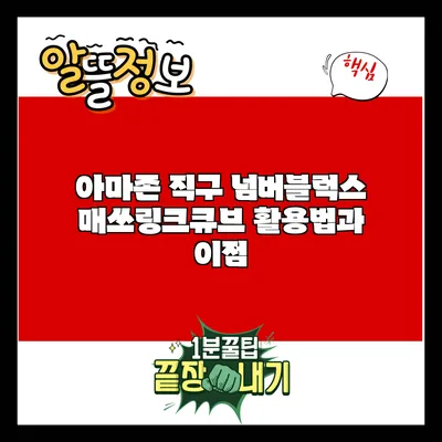 아마존 직구: 넘버블럭스 매쓰링크큐브 활용법과 이점