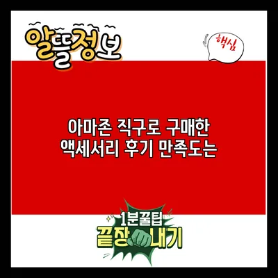 아마존 직구로 구매한 액세서리 후기: 만족도는?