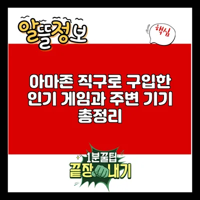 아마존 직구로 구입한 인기 게임과 주변 기기 총정리