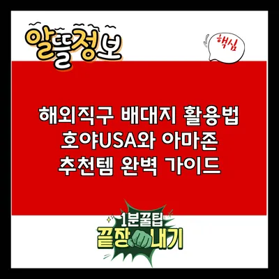 해외직구 배대지 활용법: 호야USA와 아마존 추천템 완벽 가이드