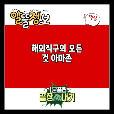 해외직구의 모든 것: 아마존